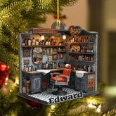 Podagree Personalized Barber Ornament, Personalized Barber Uniform Ornament, Custom Hairdresser Christmas Tree Ornament, Ornament Barbershop, Christmas Tree Décor, Barber Ornaments (BBS15)
